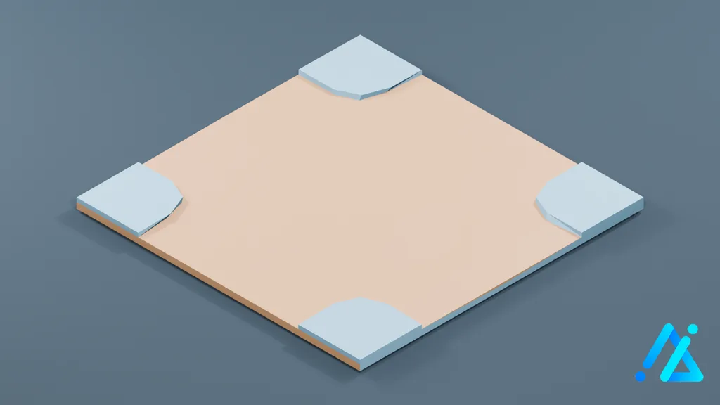 Low-Poly Village Ground Tile 02 A — 3D model preview