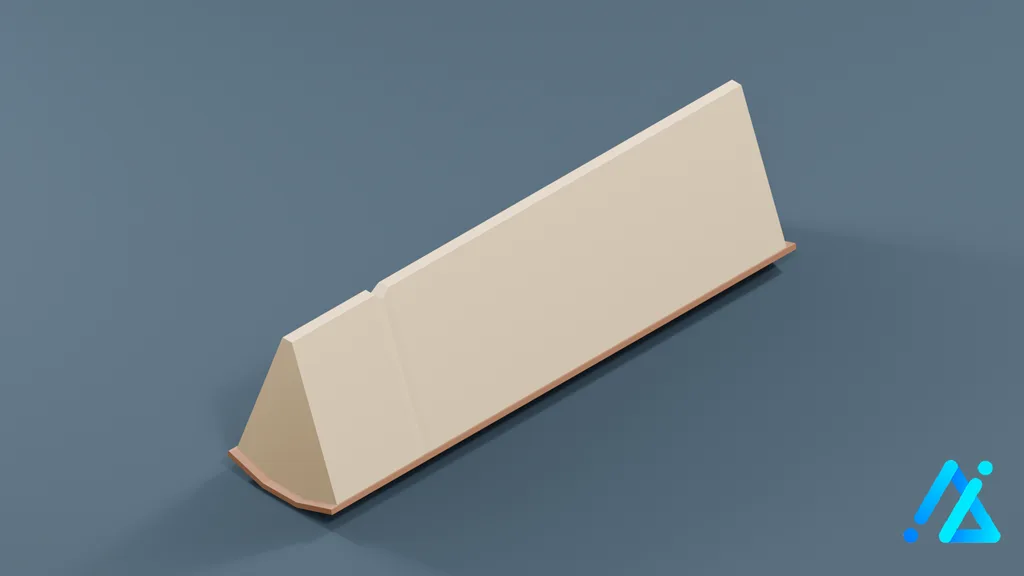 Low-Poly Cut Timber Piece 03 — 3D model preview