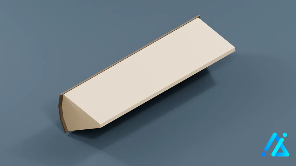 Low-Poly Cut Timber Piece 05 — 3D model preview