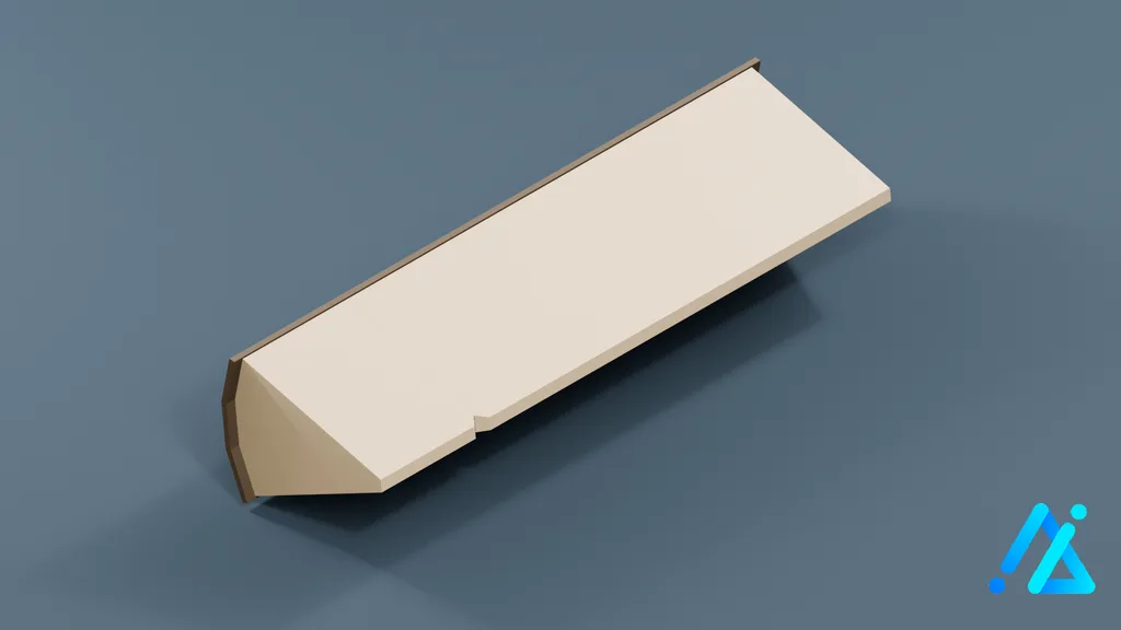 Low-Poly Cut Timber Piece 06 — 3D model preview