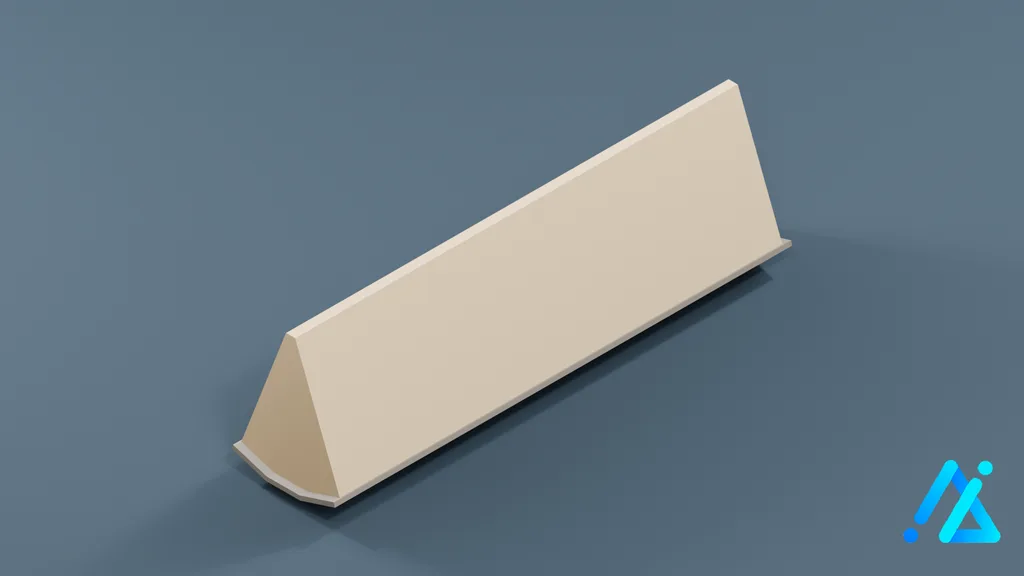 Low-Poly Cut Timber Piece 07 — 3D model preview