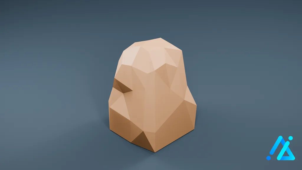 Low-Poly Boulder 02 B — 3D model preview