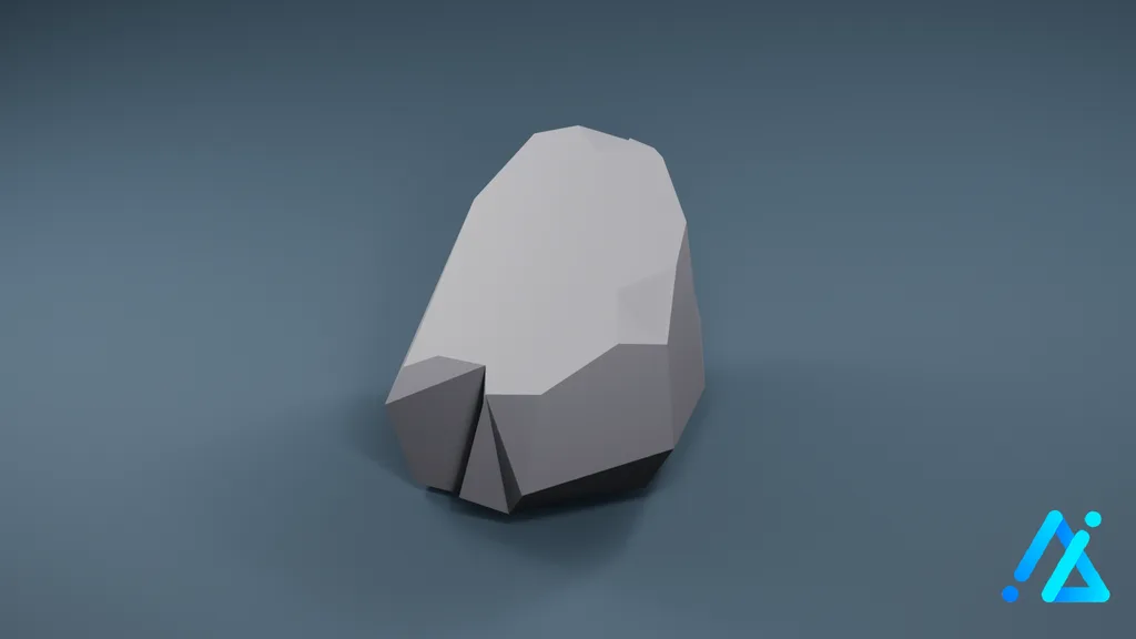 Low-Poly Boulder 03 A — 3D model preview