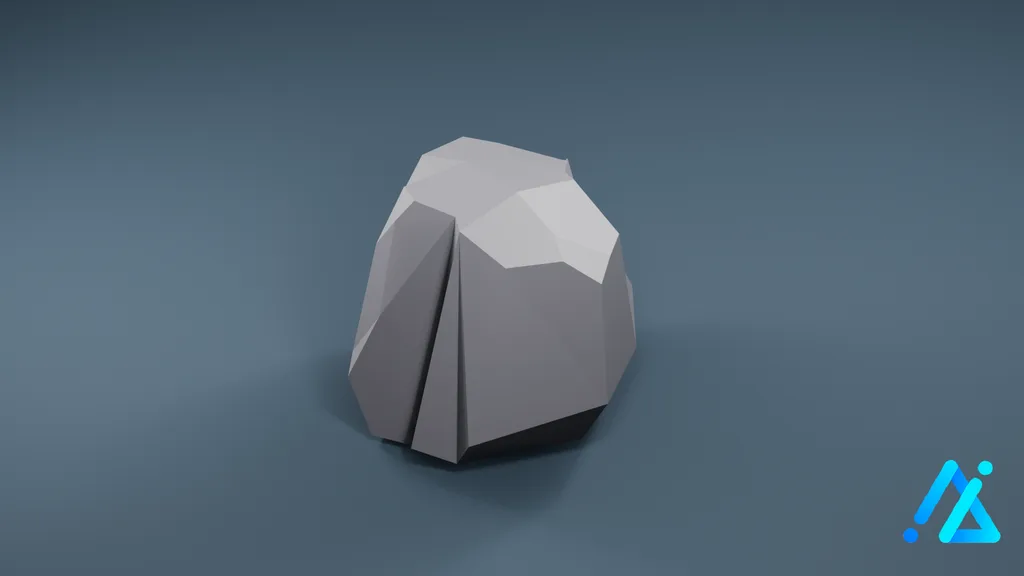 Low-Poly Boulder 04 A — 3D model preview