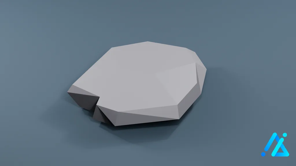 Low-Poly Boulder 07 A — 3D model preview