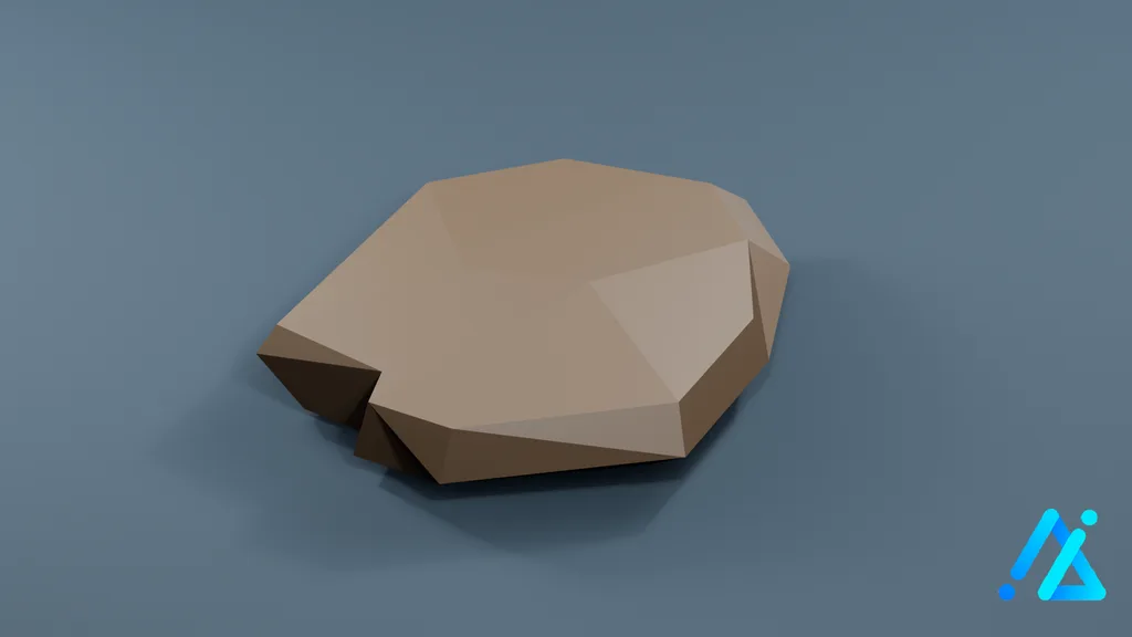 Low-Poly Boulder 07 B — 3D model preview