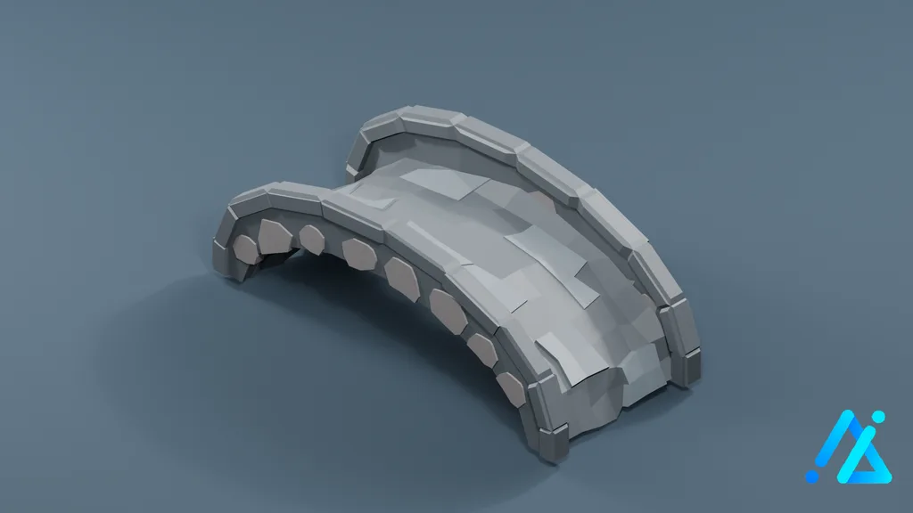 Low-Poly Bridge Section 01 — 3D model preview