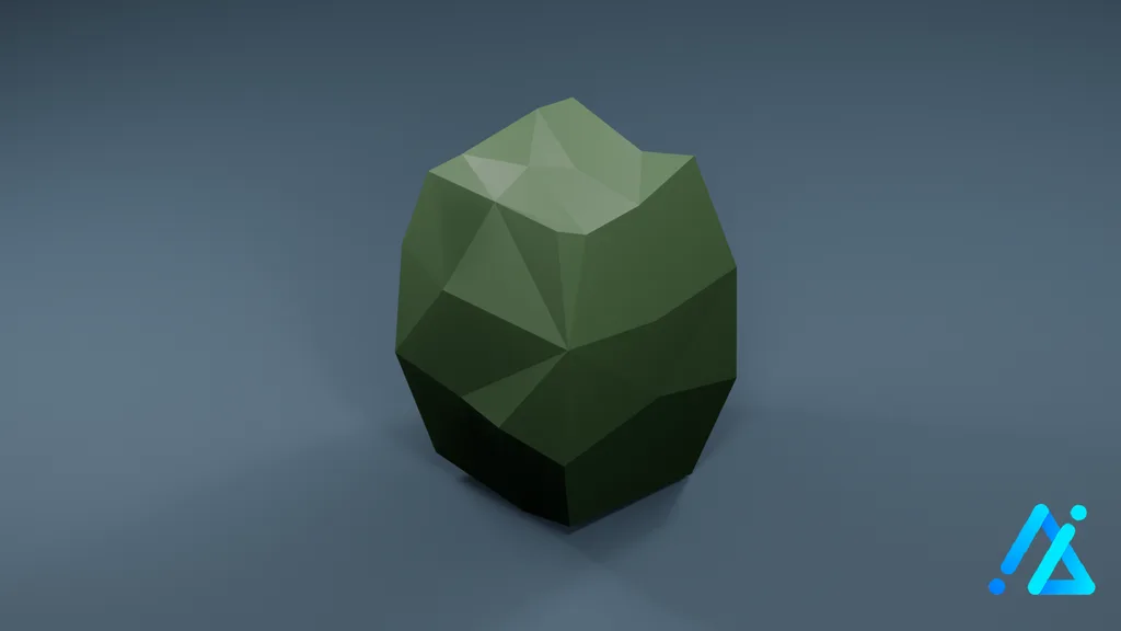 Low-Poly Bush 01 — 3D model preview