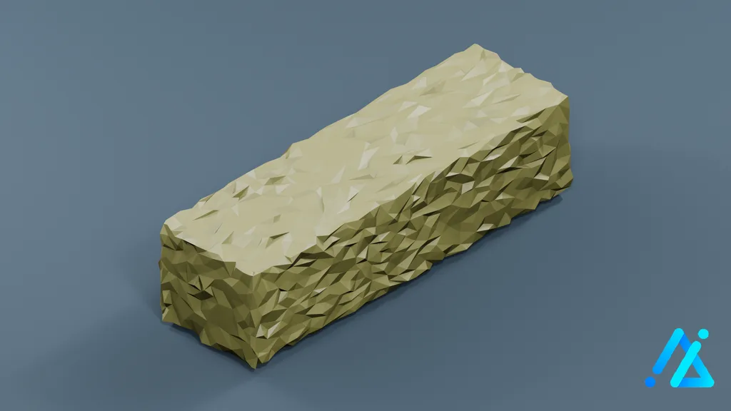 Low-Poly Bush 01 C — 3D model preview