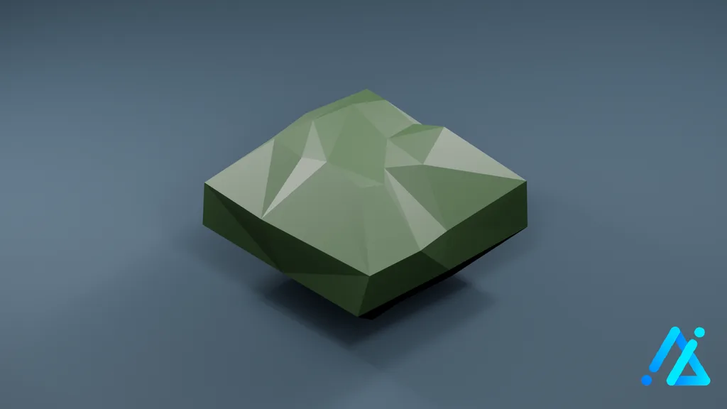Low-Poly Bush 02 — 3D model preview