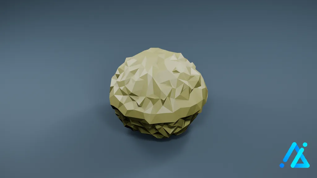 Low-Poly Bush 02 C — 3D model preview