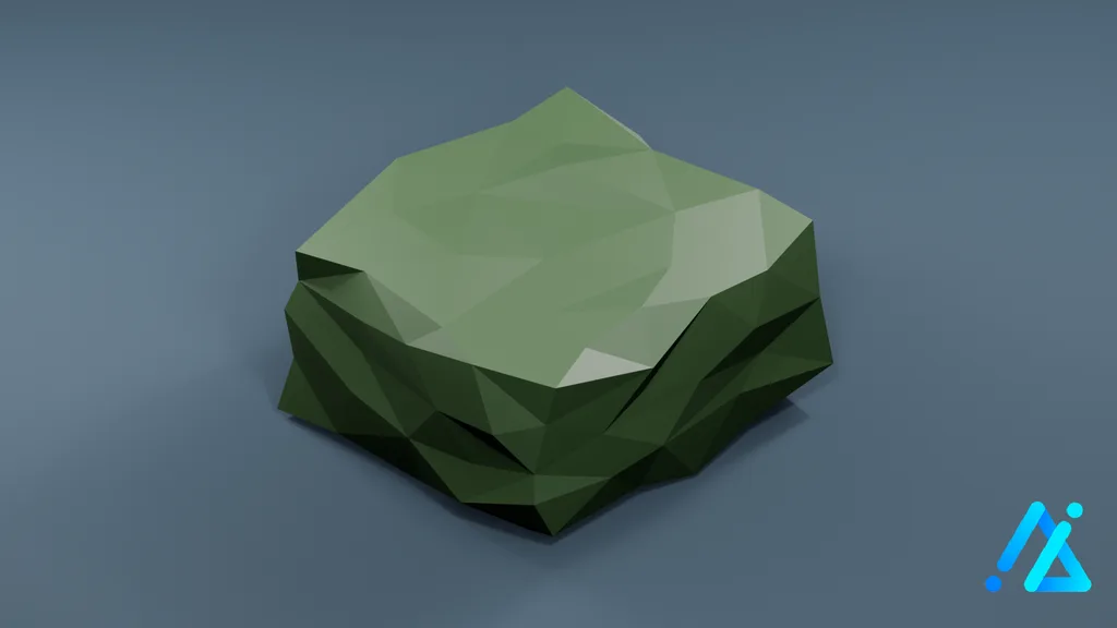 Low-Poly Bush 04 — 3D model preview