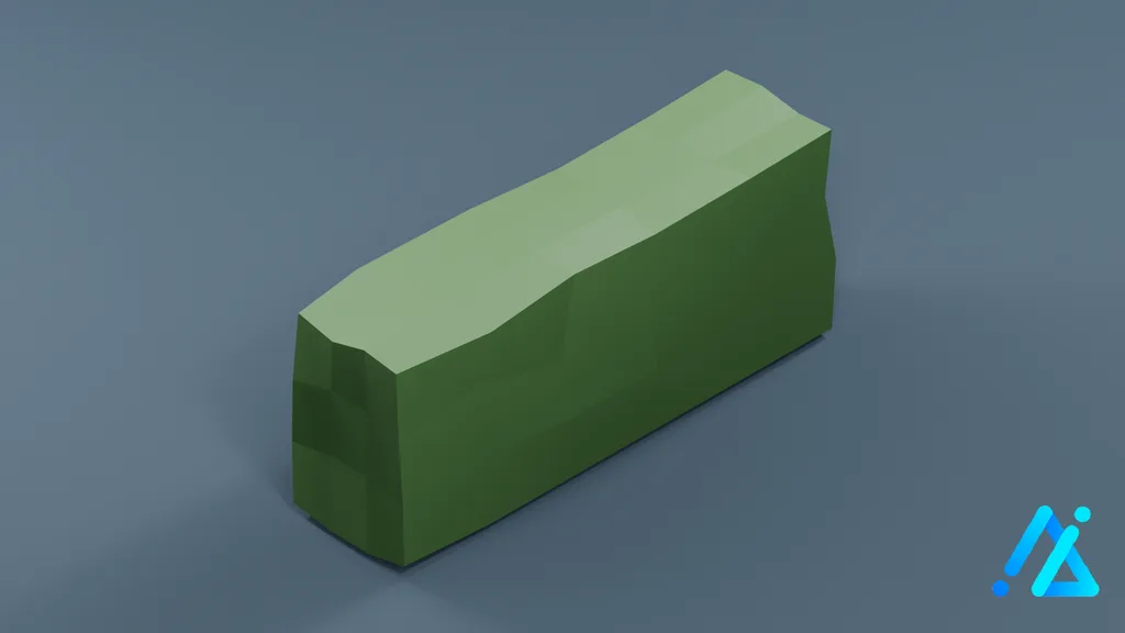 Low-Poly Bush 04 A — 3D model preview