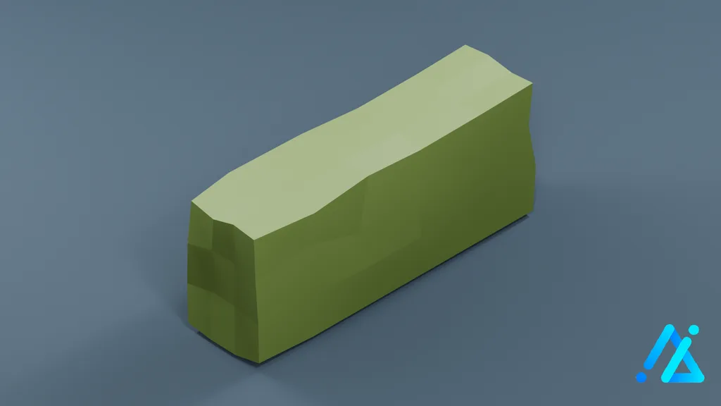 Low-Poly Bush 04 B 11 — 3D model preview