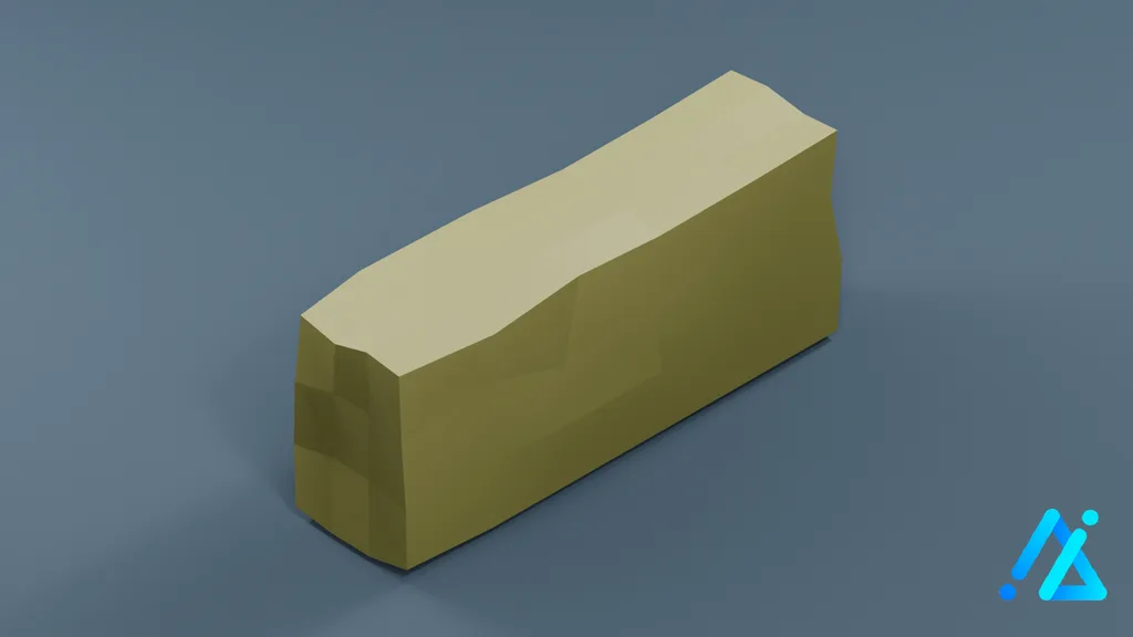 Low-Poly Bush 04 C — 3D model preview