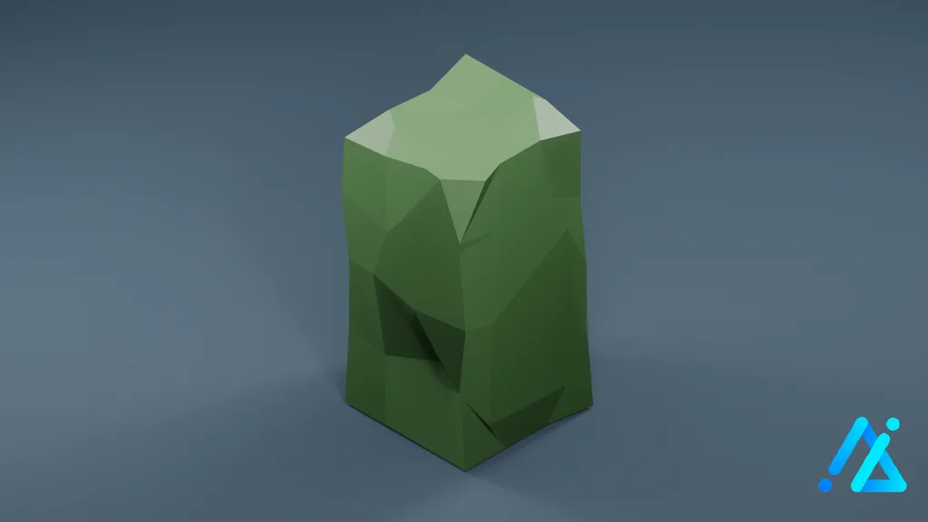 Low-Poly Bush 05 A — 3D model preview