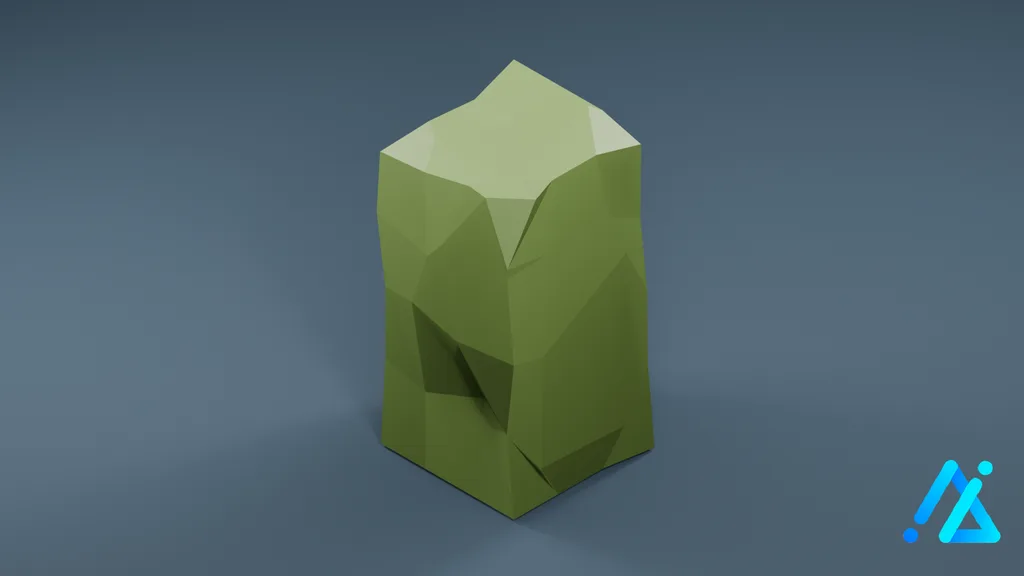 Low-Poly Bush 05 B — 3D model preview