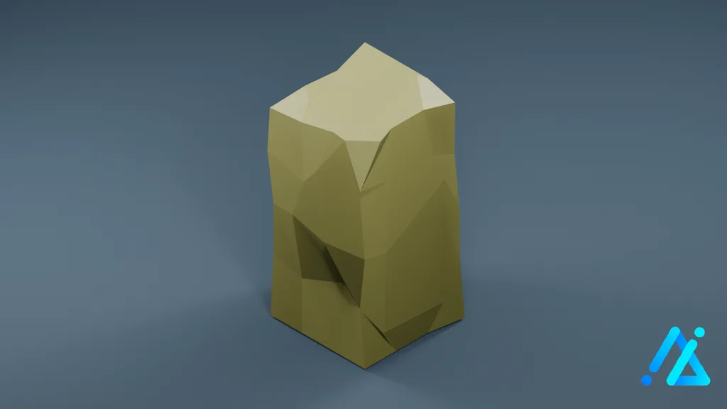 Low-Poly Bush 05 C — 3D model preview