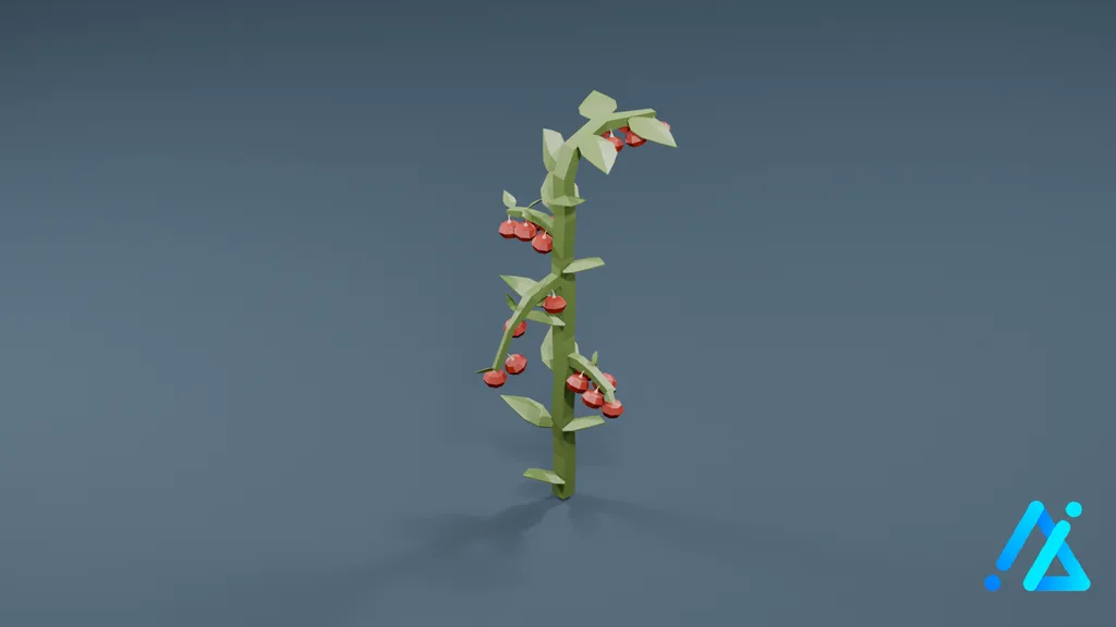 Low-Poly Faceted Crop Prop 01 B — 3D model preview