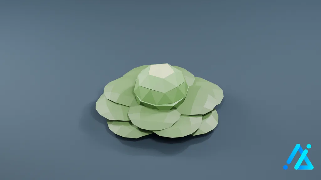 Low-Poly Cabbage 01 A — 3D model preview