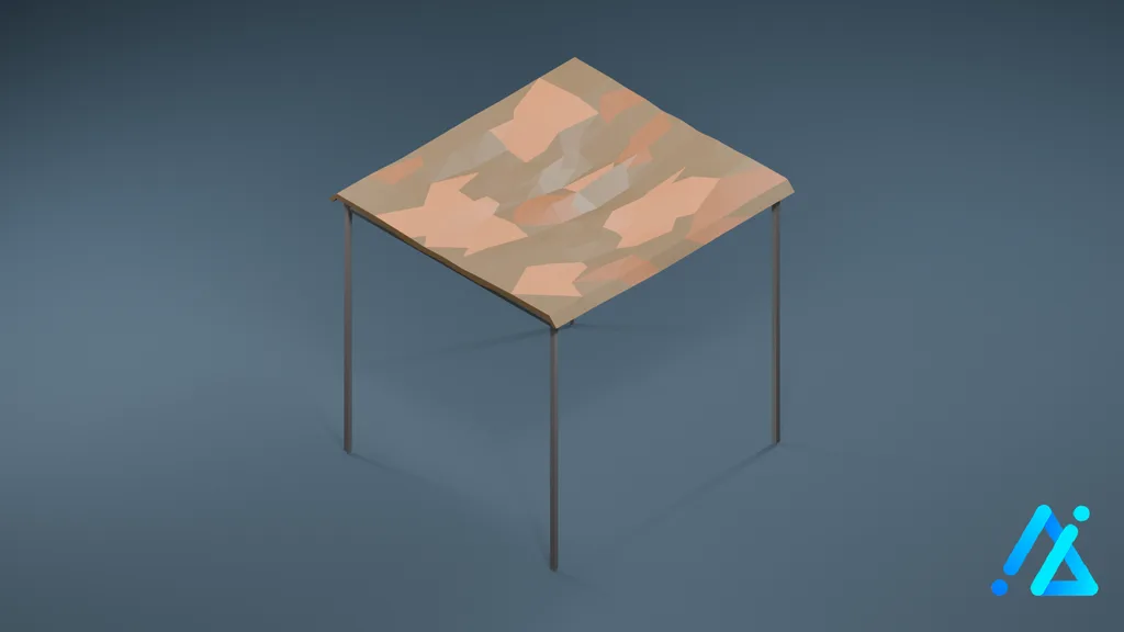 Low-Poly Canopy Structure 01 B — 3D model preview