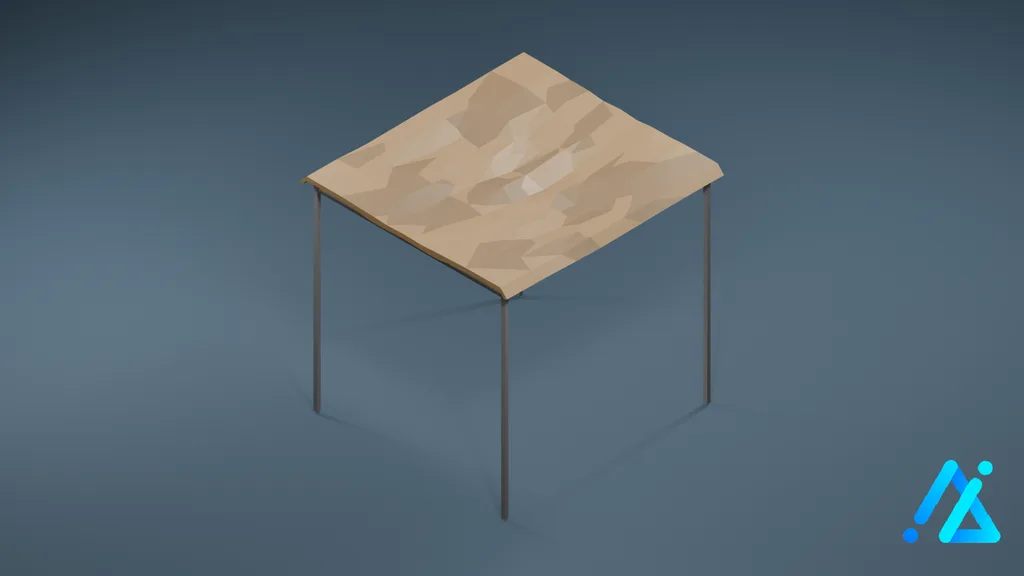 Low-Poly Canopy Structure 01 C — 3D model preview