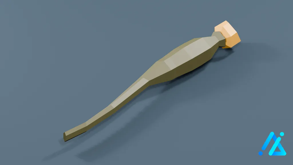 Low-Poly Cucumber 01 C — 3D model preview