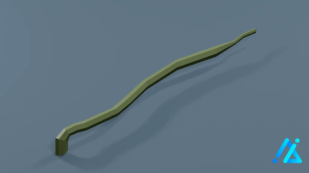 Low-Poly Cucumber Sprout 01 A — 3D model preview