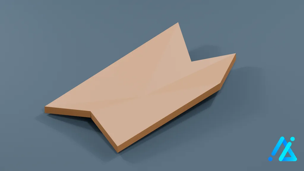 Low-Poly Dirt Terrain Piece 02 — 3D model preview