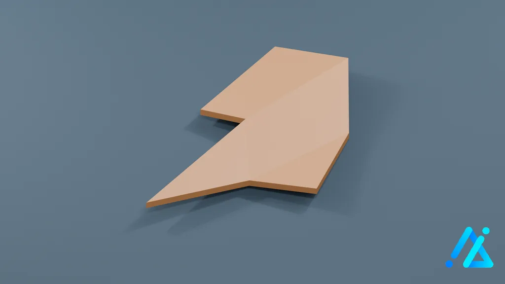 Low-Poly Dirt Terrain Piece 03 — 3D model preview