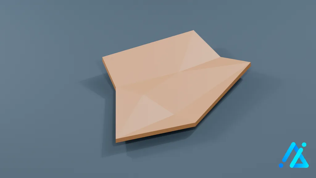 Low-Poly Dirt Terrain Piece 04 — 3D model preview