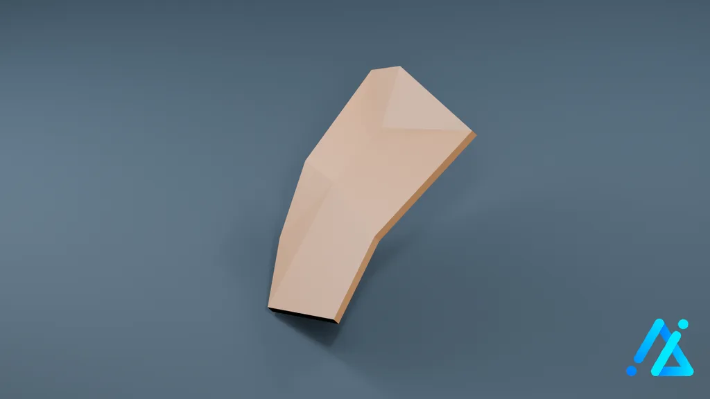 Low-Poly Dirt Terrain Piece 05 — 3D model preview