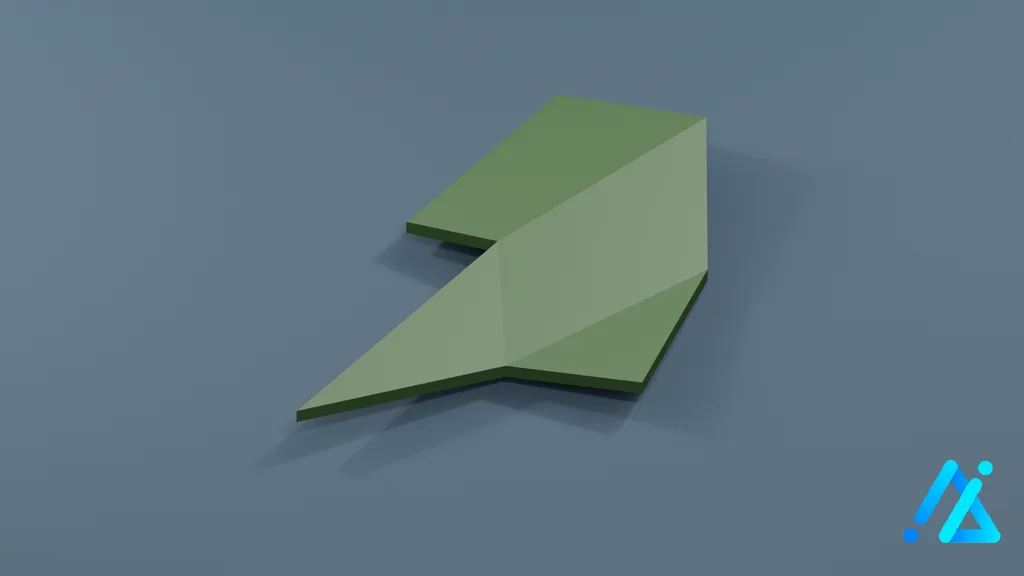 Low-Poly Grass Terrain Piece 03 — 3D model preview