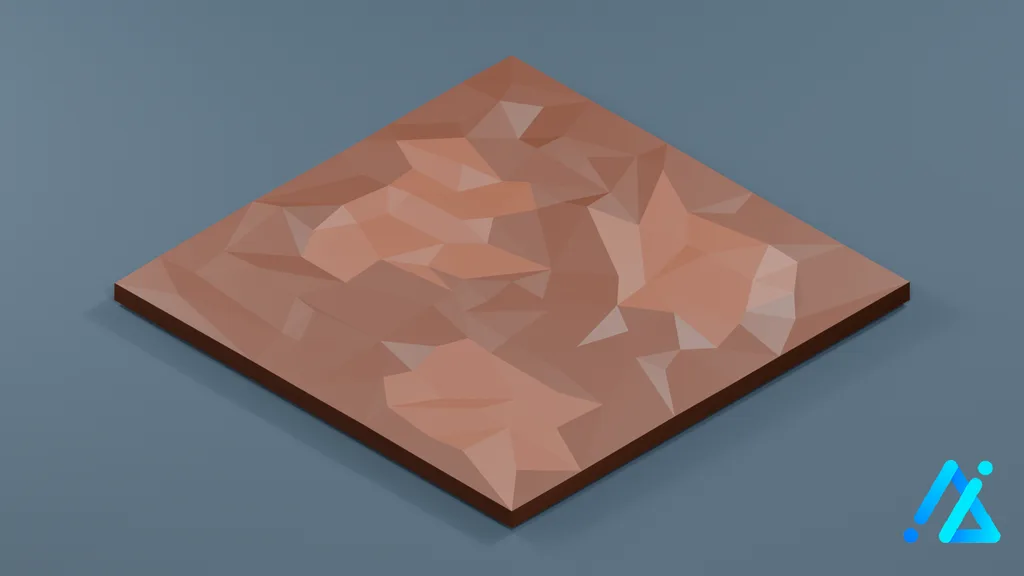 Low-Poly Ground Terrain Tile 01 A — 3D model preview