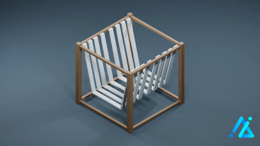 Low-Poly Hay Storage Building 01 — 3D model preview