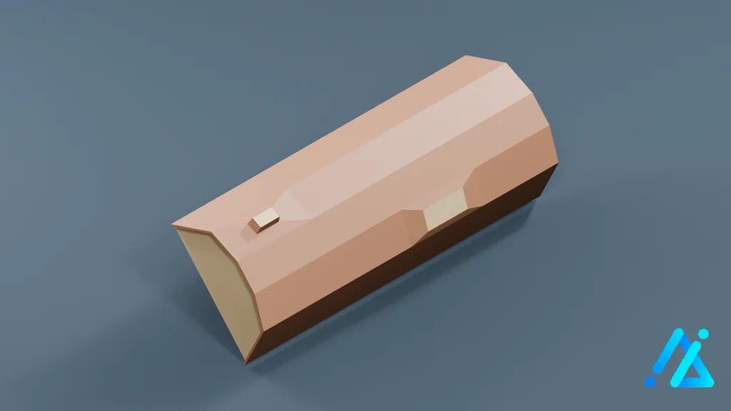 Low-Poly Cut Log 04 — 3D model preview