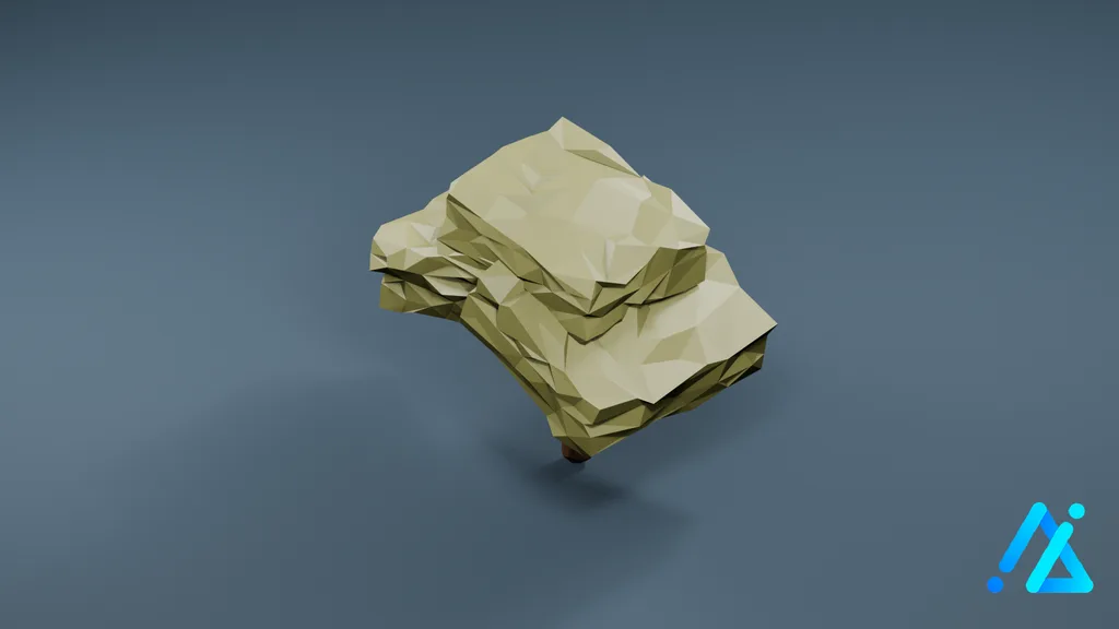 Low-Poly Oak Tree 01 B — 3D model preview