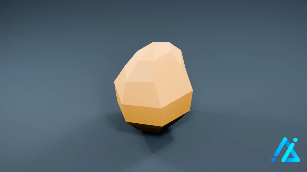 Low-Poly Yellow Pear — 3D model preview
