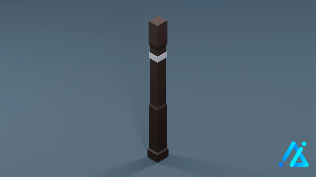 Low-Poly Structural Pillar 01 A — 3D model preview