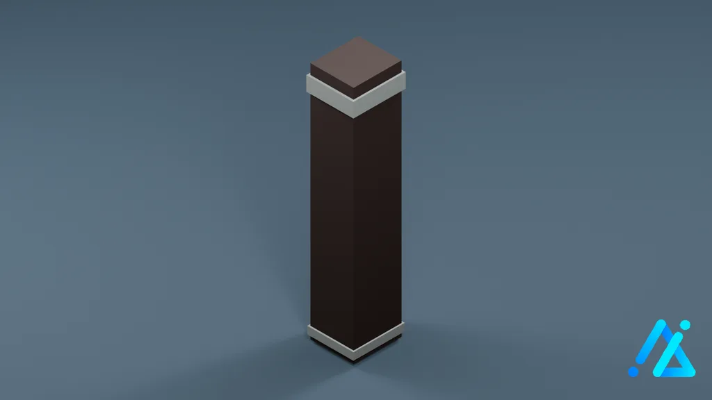 Low-Poly Structural Pillar 02 A — 3D model preview