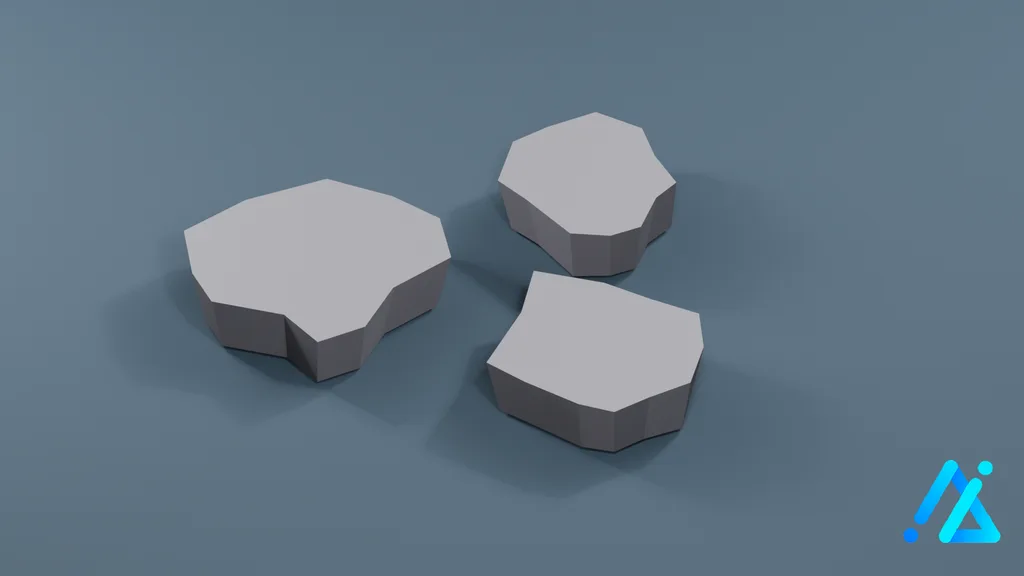 Low-Poly Rock Prop 01 — 3D model preview