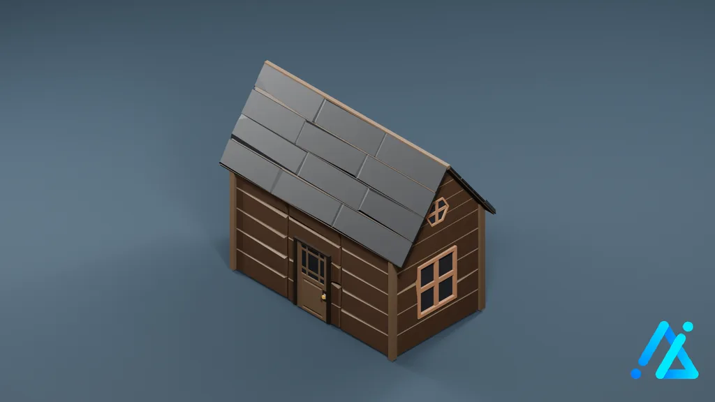 Low-Poly Farmhouse sm_house_01_a — 3D model preview