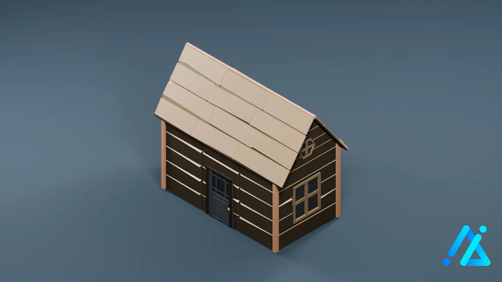 Low-Poly Farmhouse sm_house_01_b — 3D model preview