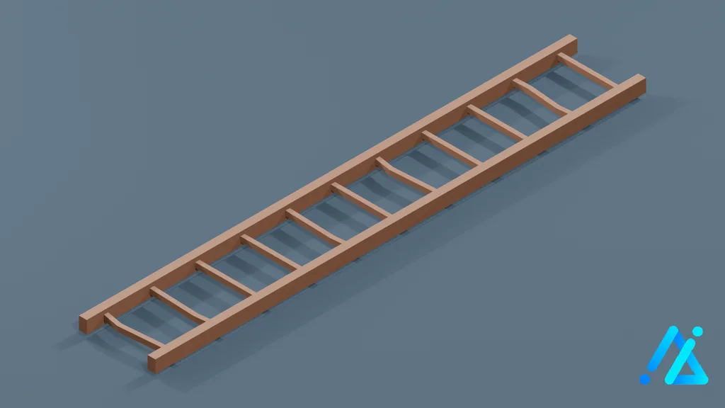 Low-Poly Stairs Stairs — 3D model preview