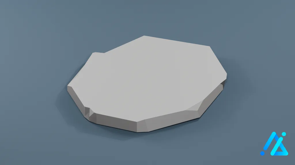 Low-Poly Storage Base Component 01 A — 3D model preview