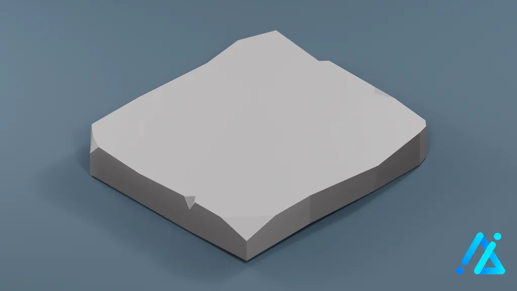 Low-Poly Storage Base Component 02 A — 3D model preview