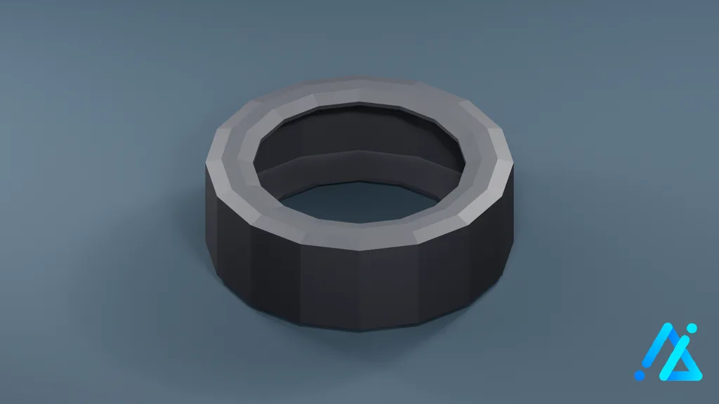 Low-Poly Tire 01 — 3D model preview