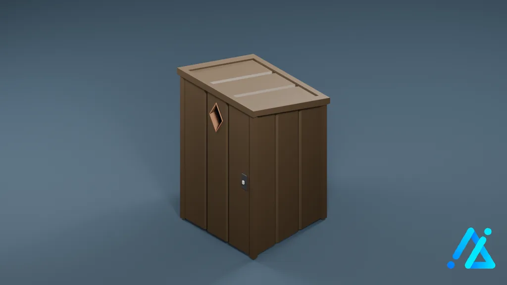 Low-Poly Toilet 01 A — 3D model preview