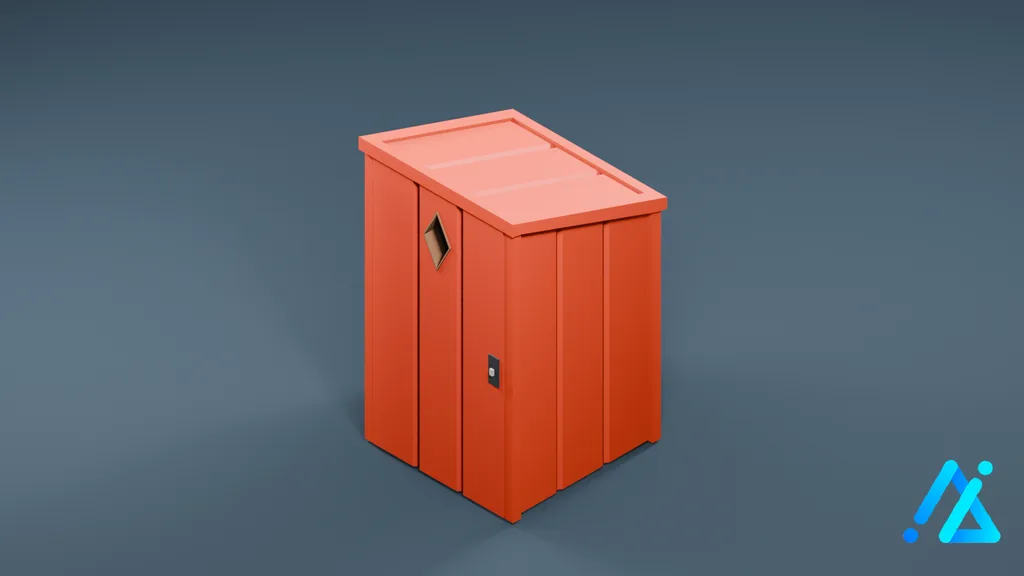 Low-Poly Toilet 01 B — 3D model preview