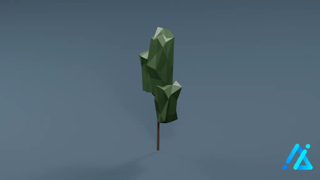 Low-Poly Tree 01 A — 3D model preview